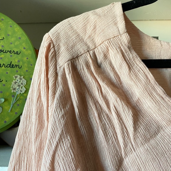 Free People | Light Pink Check On It Wrap Top - Picture 3 of 12